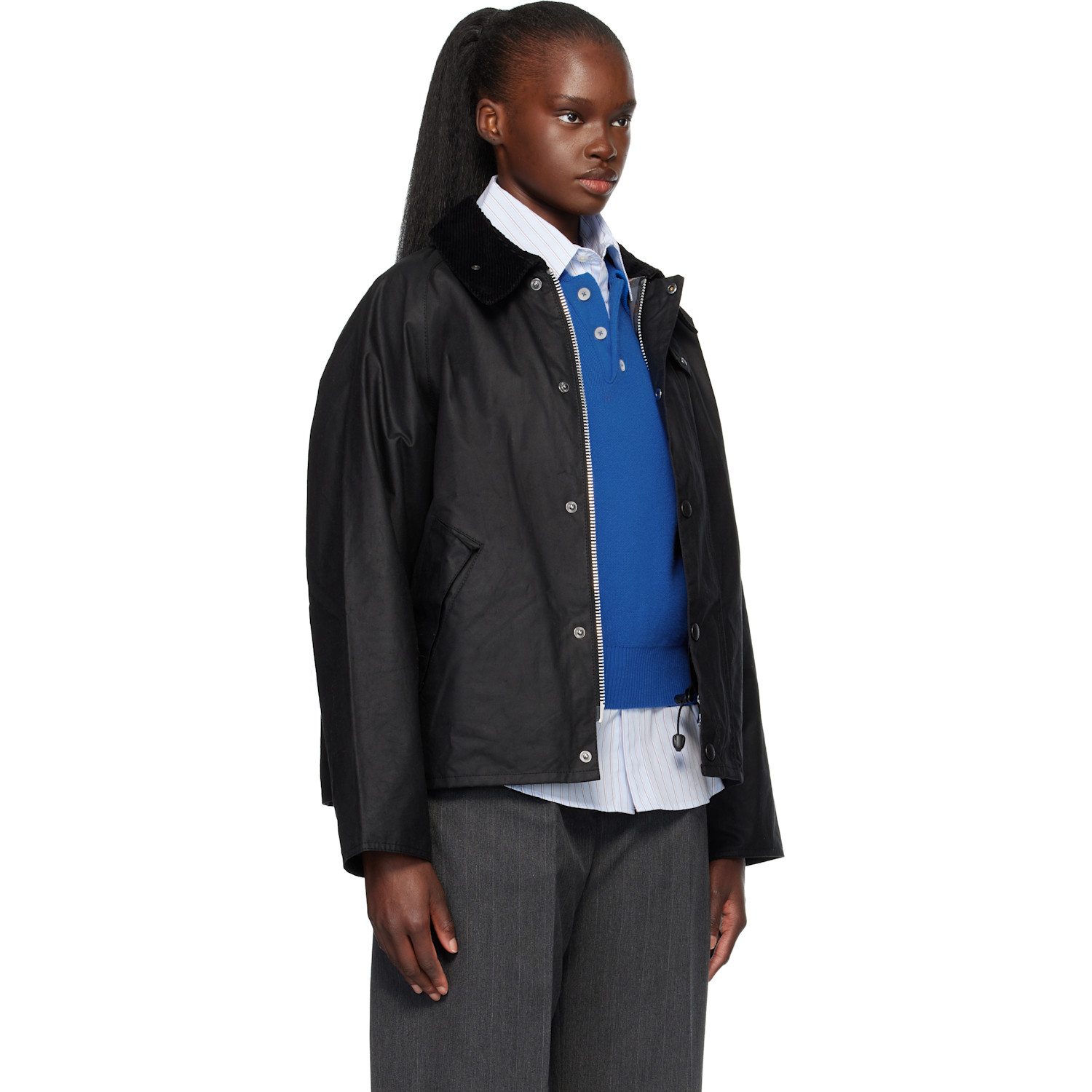  Barbour Black Transport Waxed Jacket 