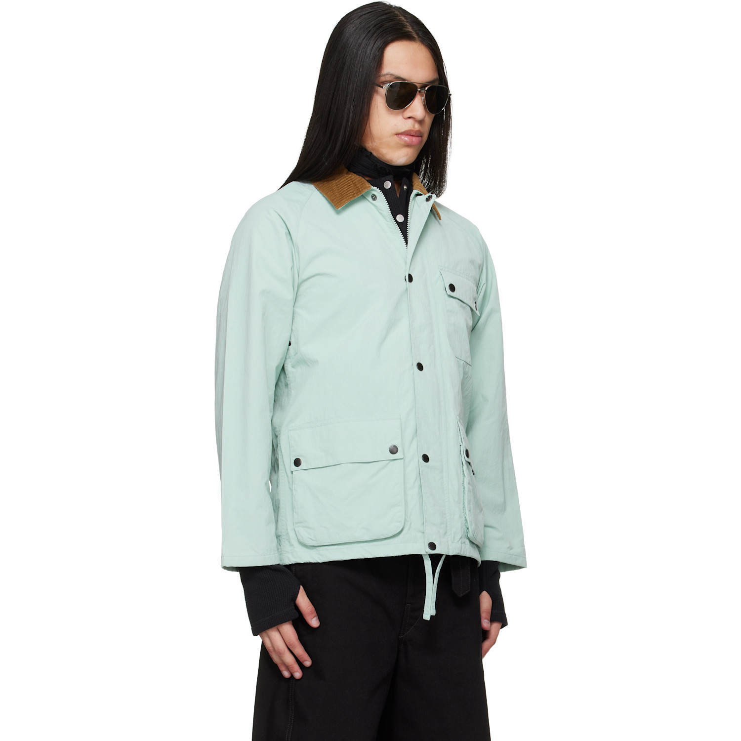  Barbour Blue Modified Solway Showerproof Jacket 