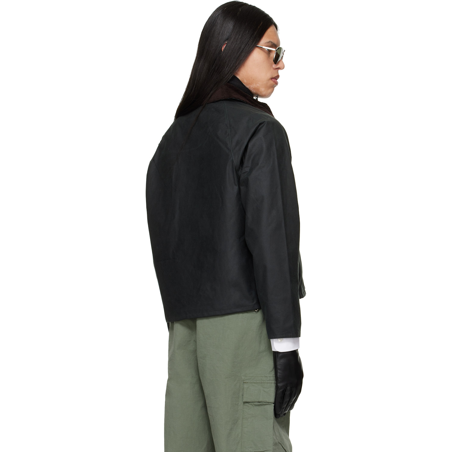  Barbour Green Spey Slim Waxed Jacket 