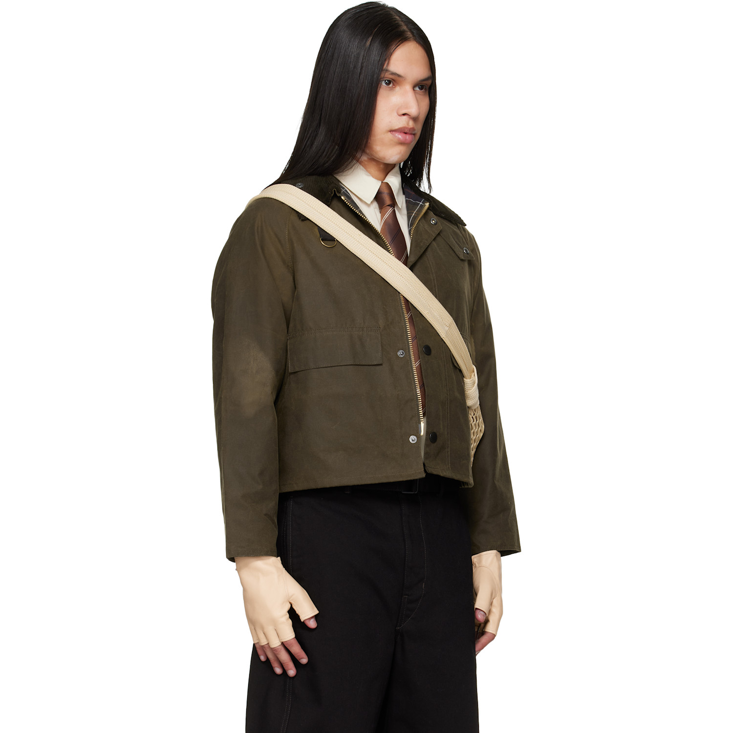  Barbour Brown Spey Slim Waxed Jacket 