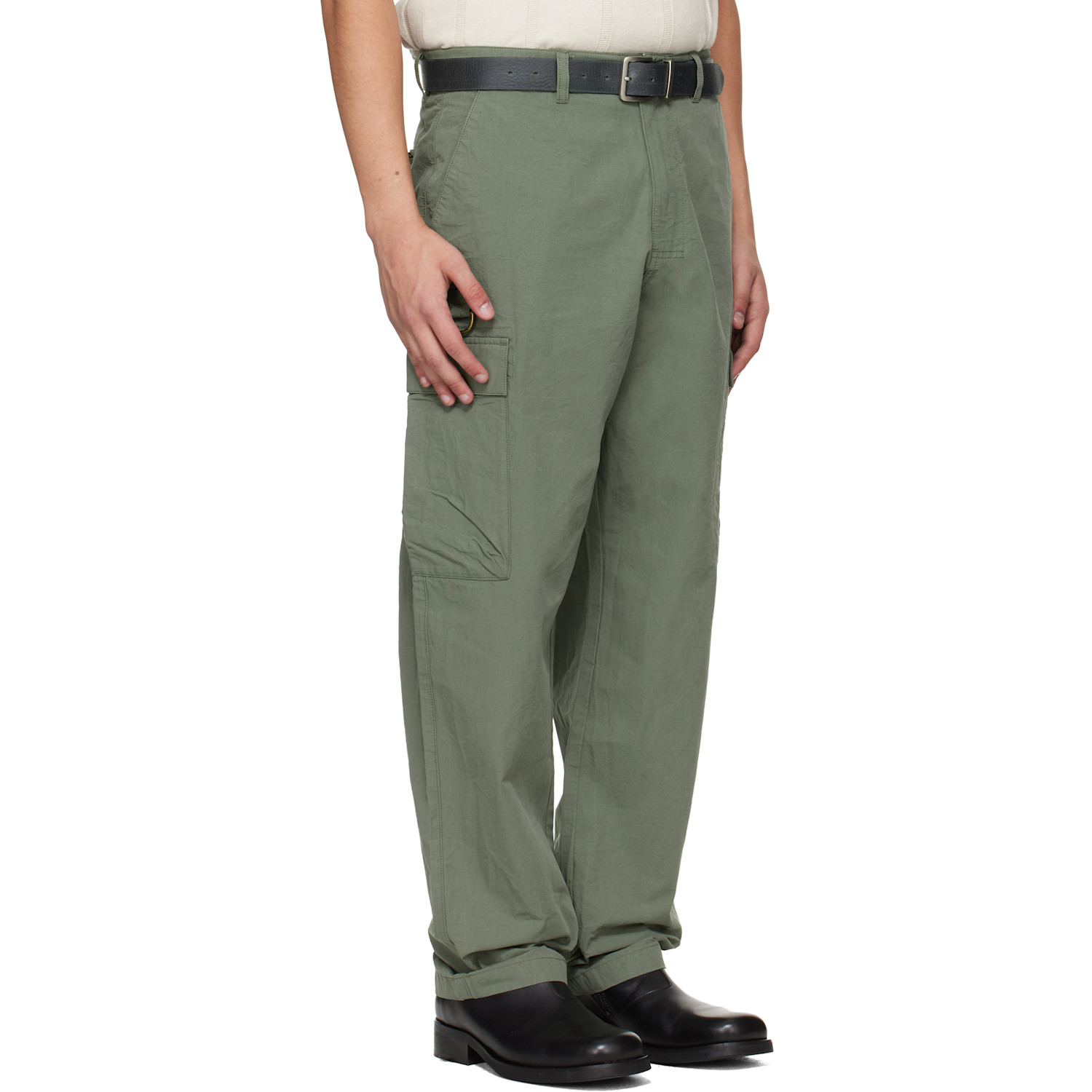  Barbour Khaki Spey Poplin Relaxed Cargo Pants 