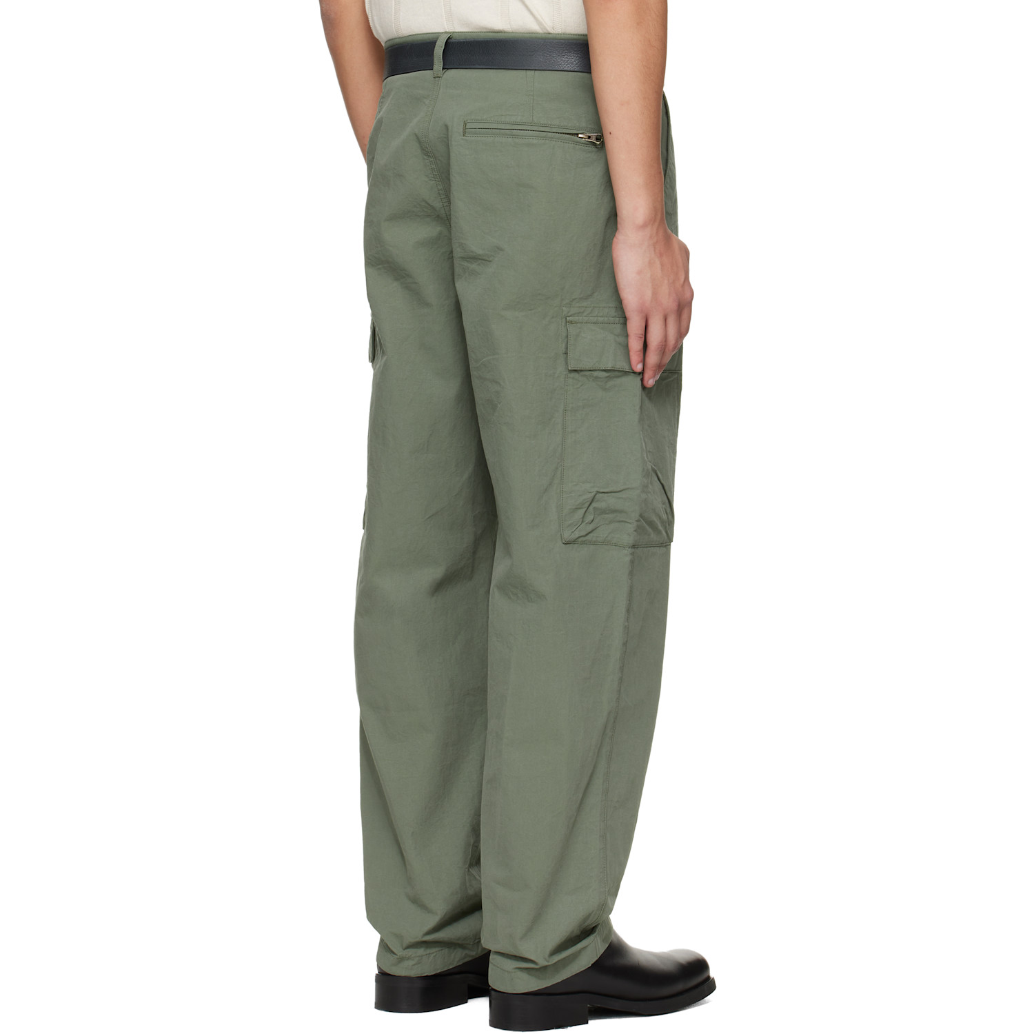  Barbour Khaki Spey Poplin Relaxed Cargo Pants 