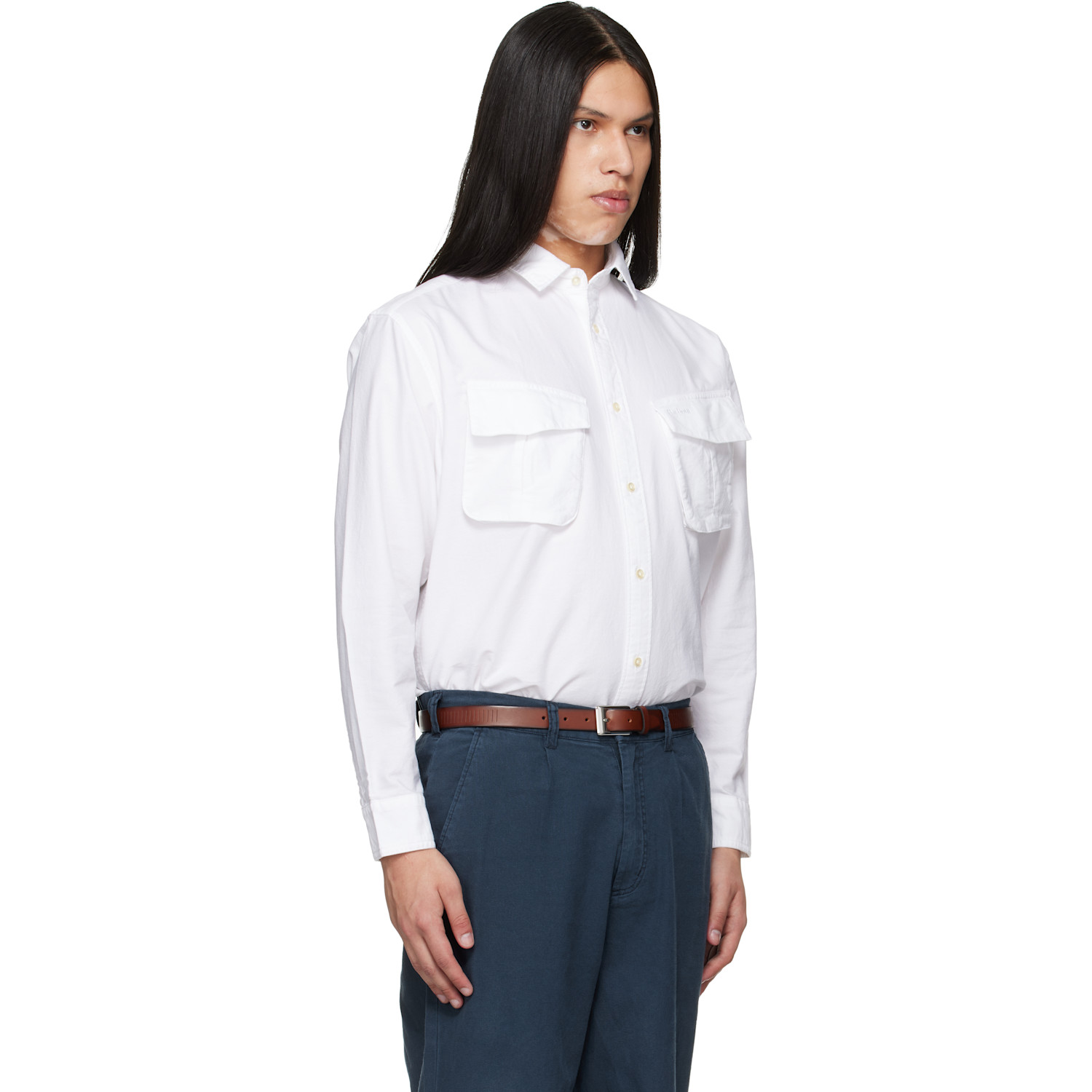  Barbour White Arnham Oversized Oxford Jungle Shirt 
