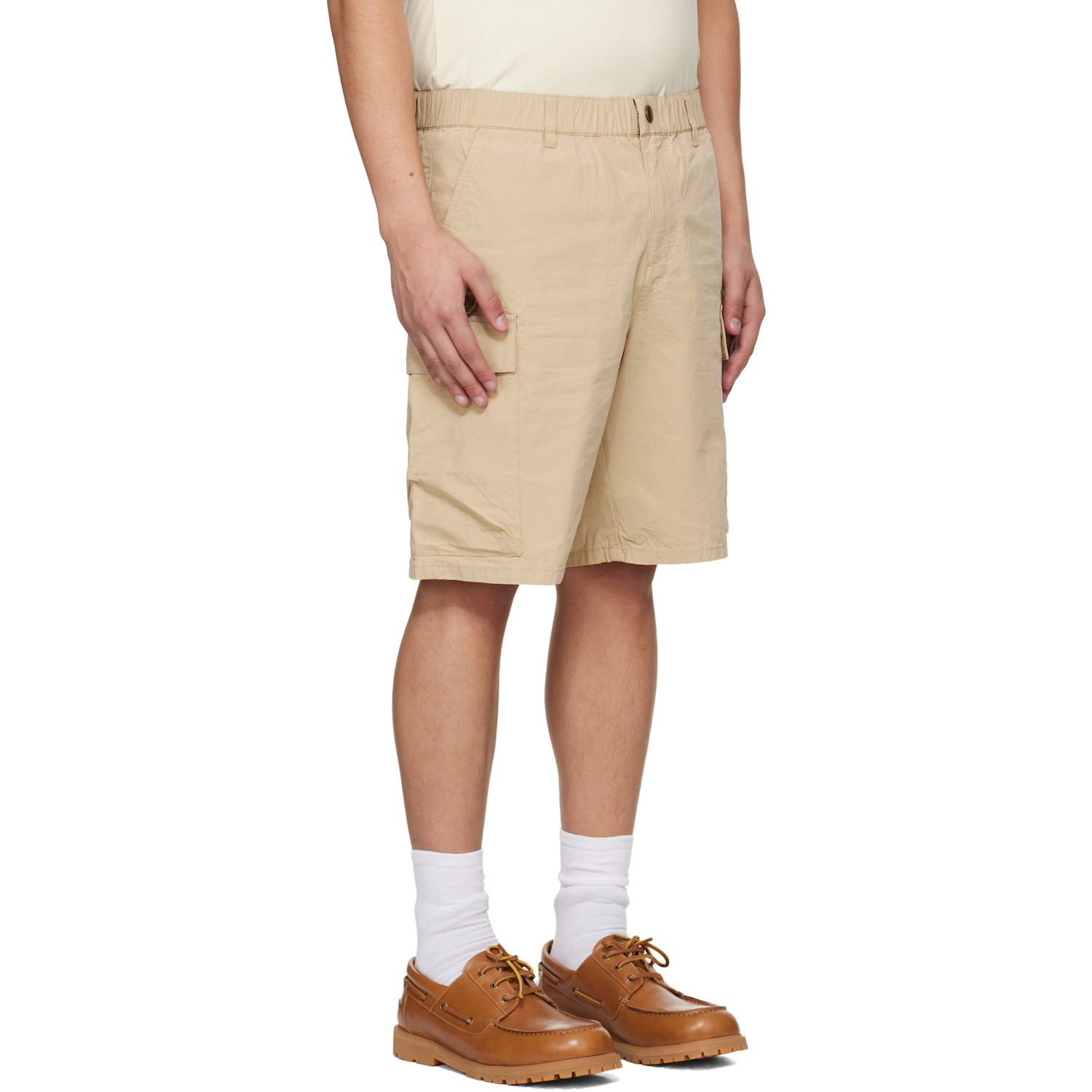  Barbour Beige Spey Poplin Shorts 