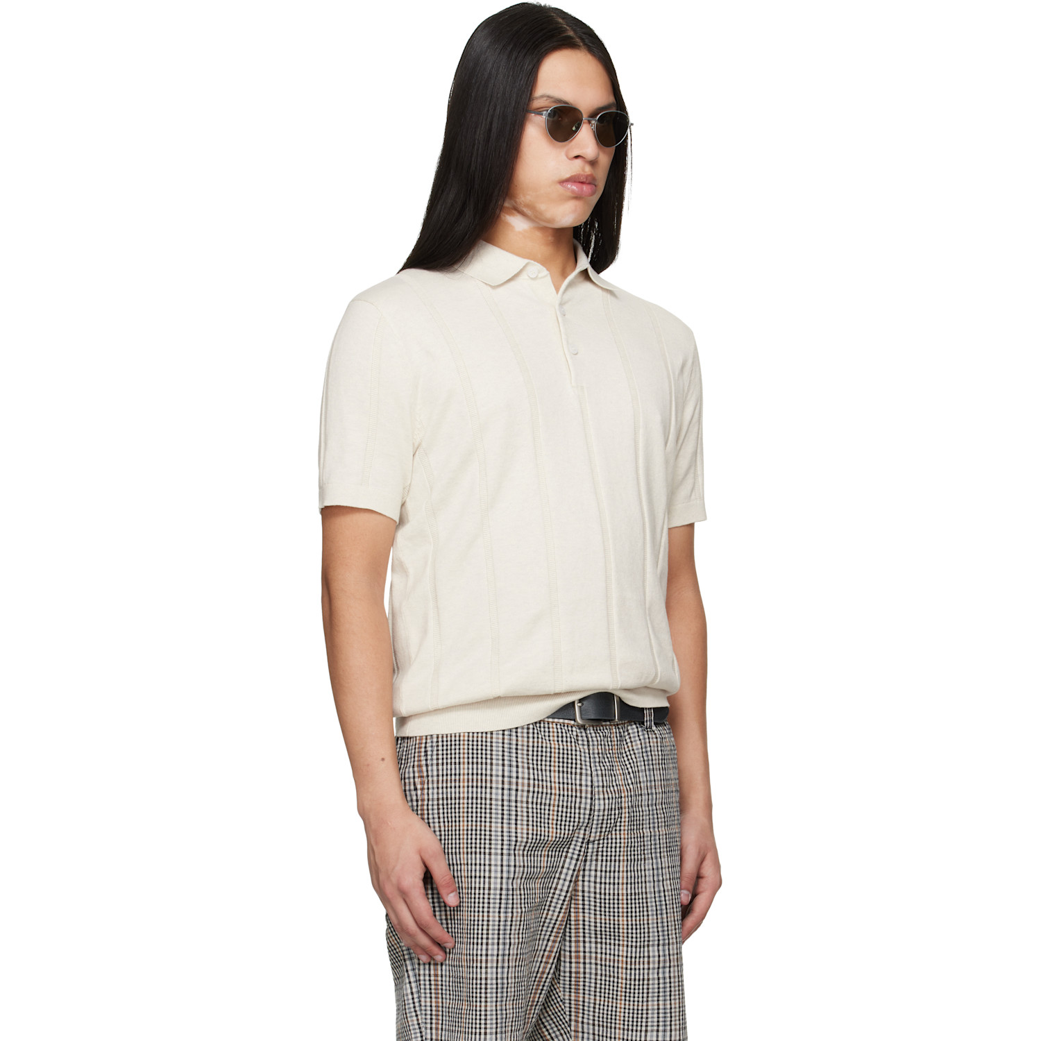  Barbour Off-white Wellburn Knitted Polo 