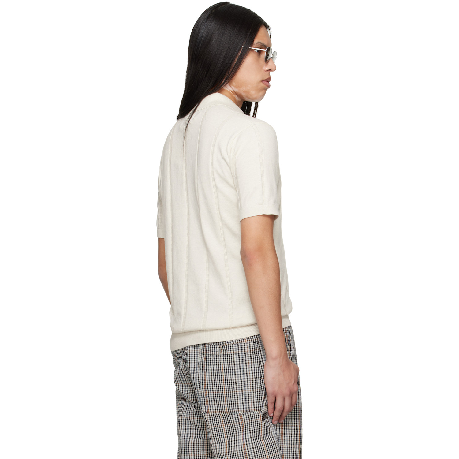  Barbour Off-white Wellburn Knitted Polo 