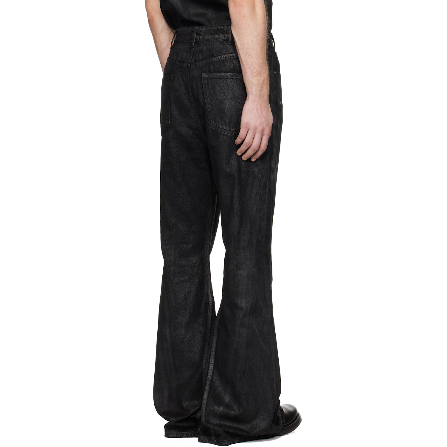  Det Blev Sent Black Waxed Varet Jeans 
