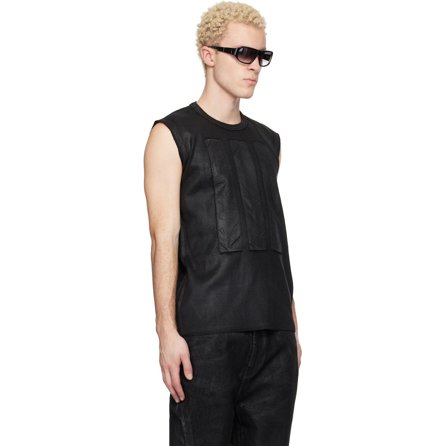  Det Blev Sent Black Waxed Locust Tank Top 