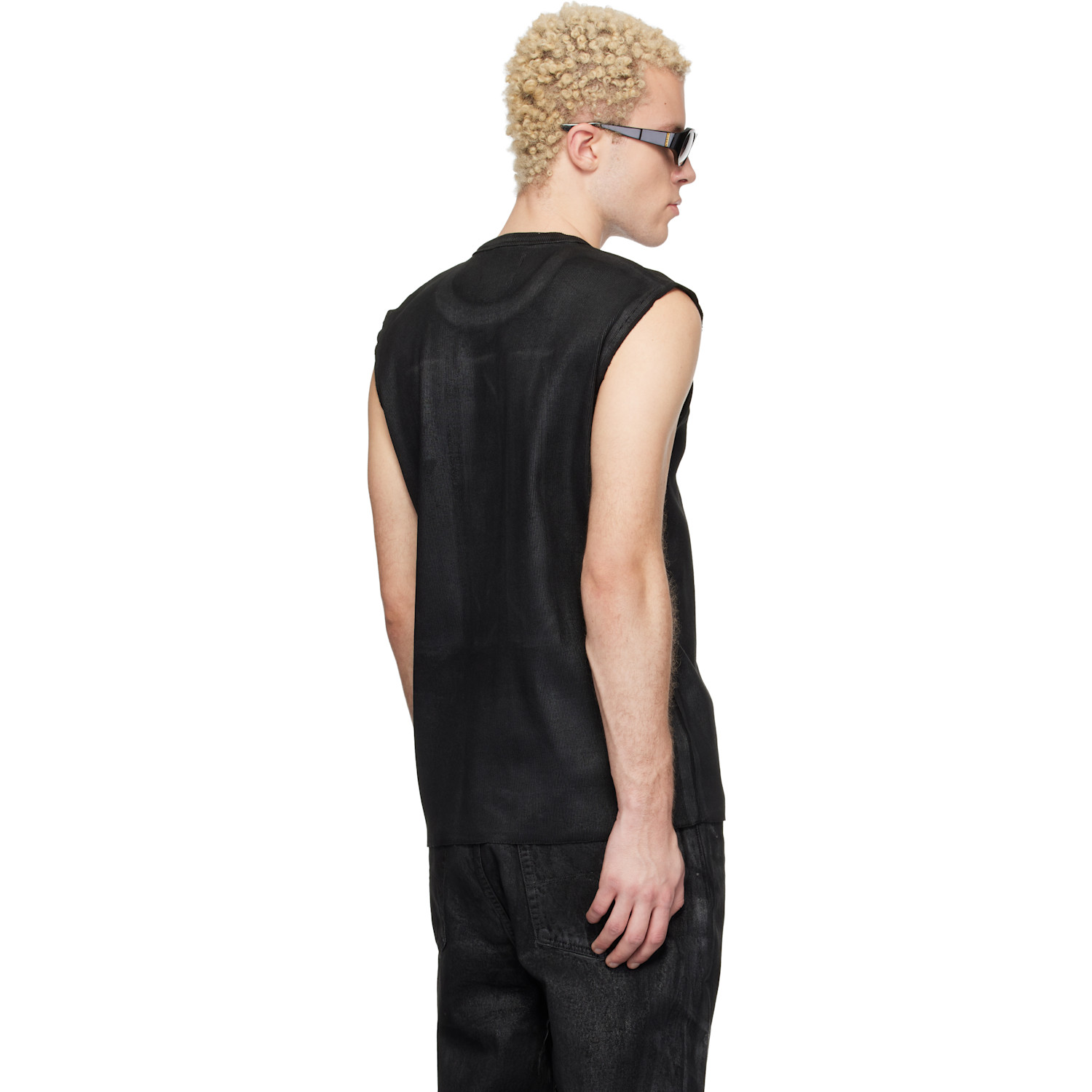  Det Blev Sent Black Waxed Locust Tank Top 