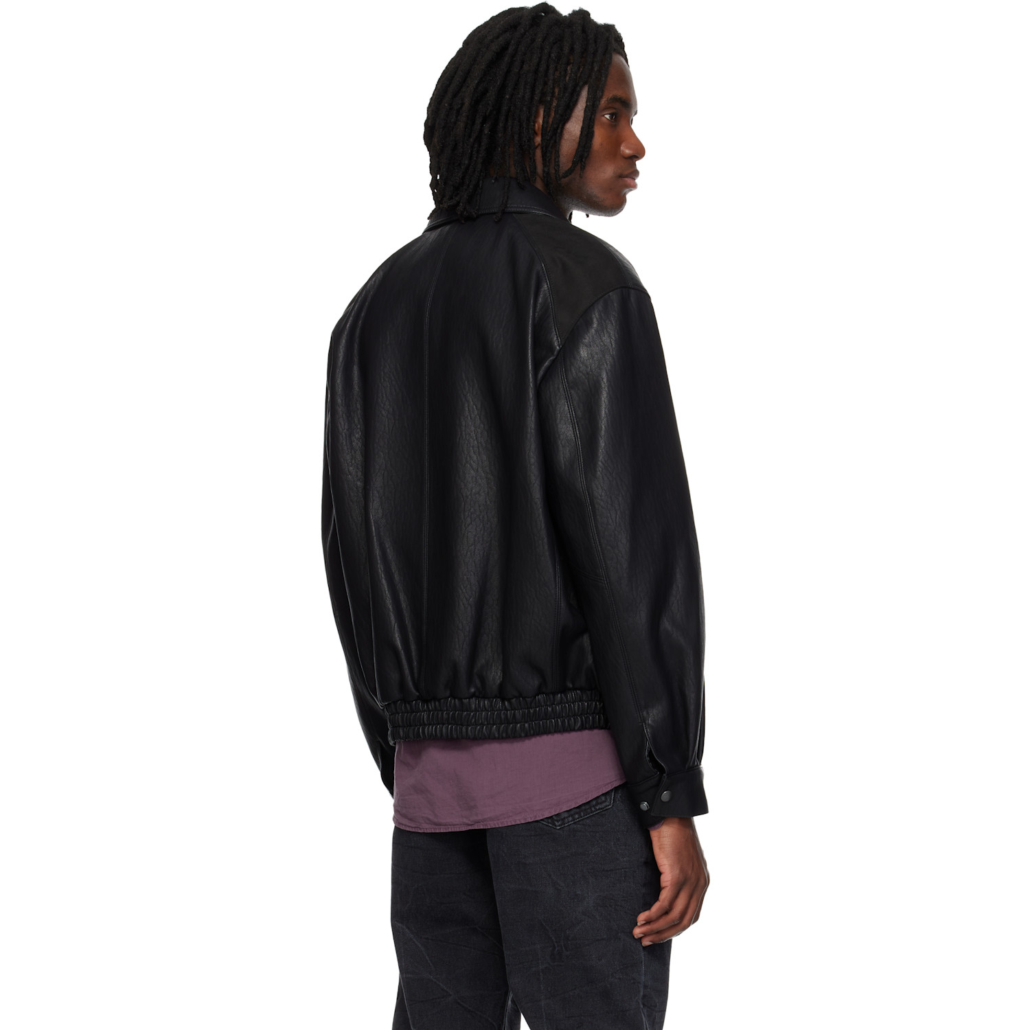 Mmic Black Rodeo Faux-leather Jacket 