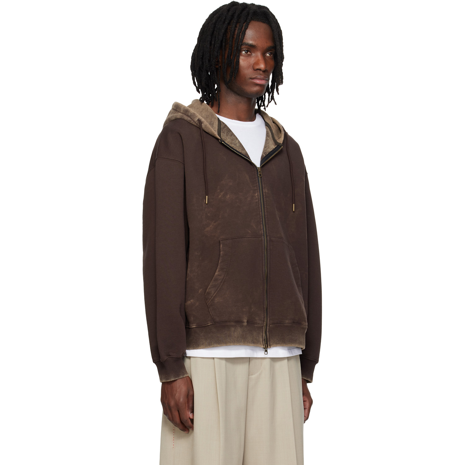  Mmic Brown Dusk Zip Up Hoodie 