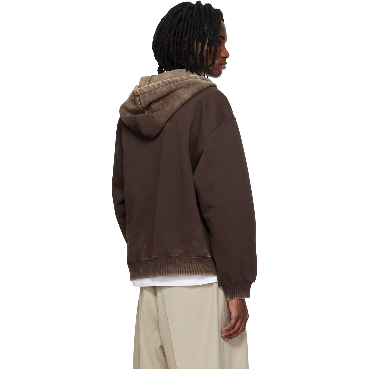  Mmic Brown Dusk Zip Up Hoodie 