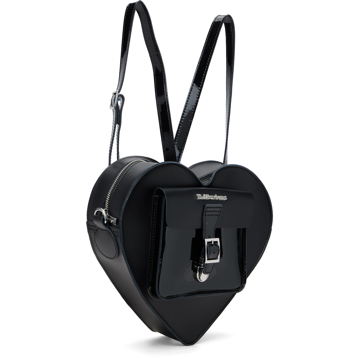  Dr. Martens Black Kiev Leather Heart Shaped Backpack 