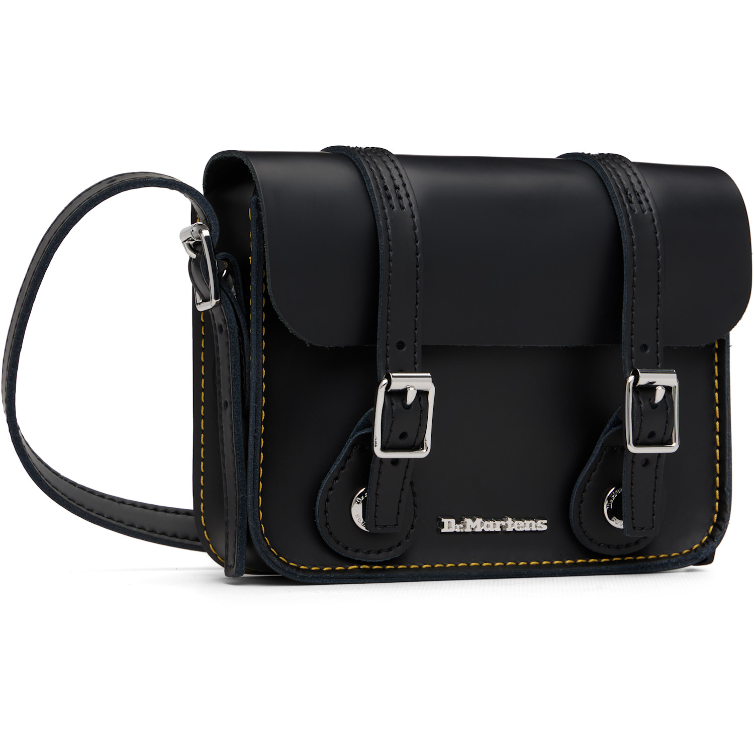  Dr. Martens Black 7 Inch Leather Crossbody Bag 