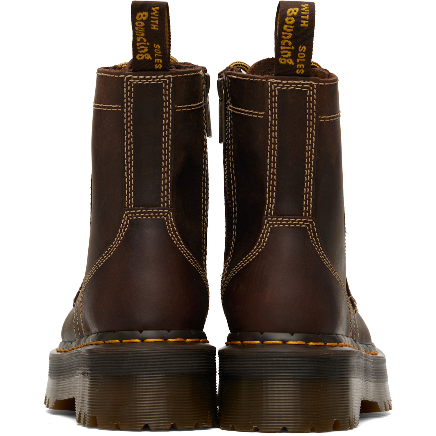  Dr. Martens Brown Jadon Arc Platform Boots 