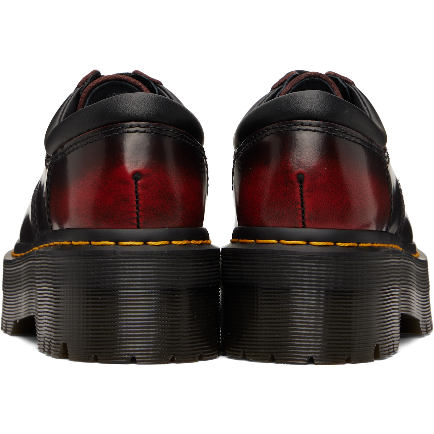  Dr. Martens Burgundy 8053 Quad Platform Derbys 