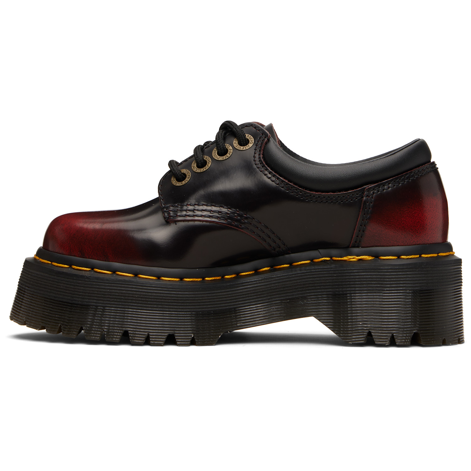  Dr. Martens Burgundy 8053 Quad Platform Derbys 