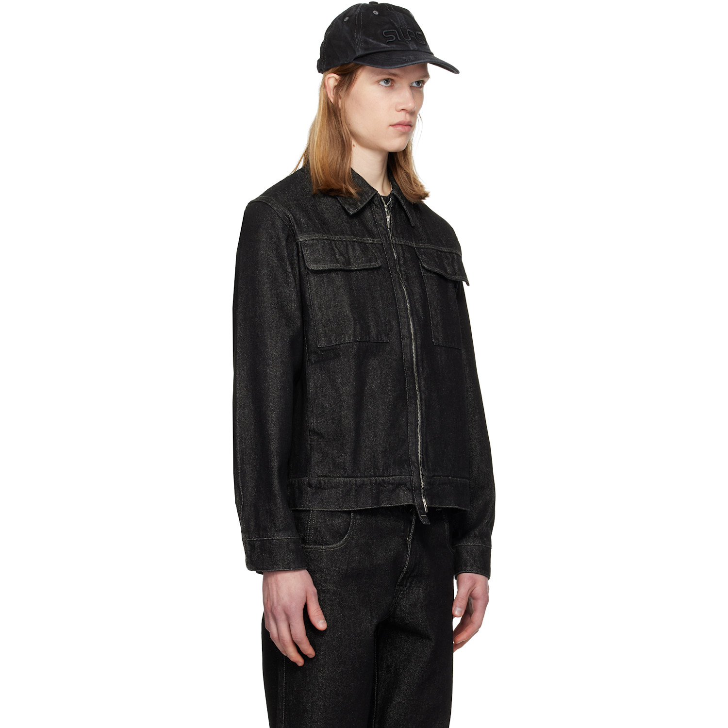  Silas Black Blouson Denim Jacket 