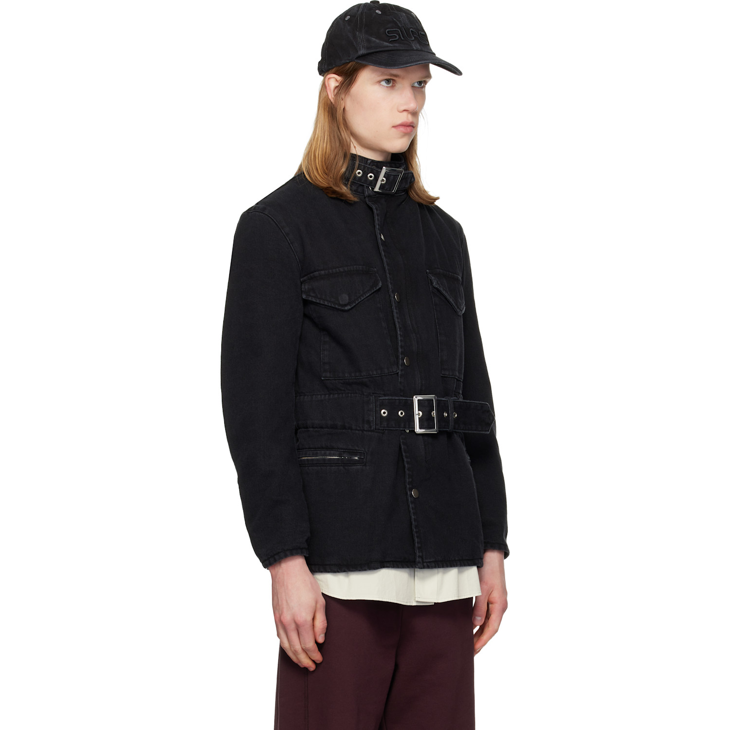  Silas Black Washed Cotton Drill M65 Jacket 