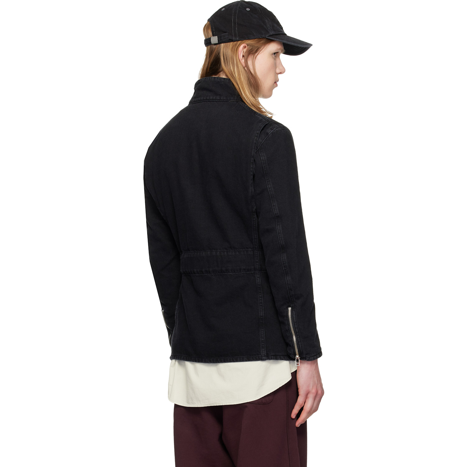  Silas Black Washed Cotton Drill M65 Jacket 