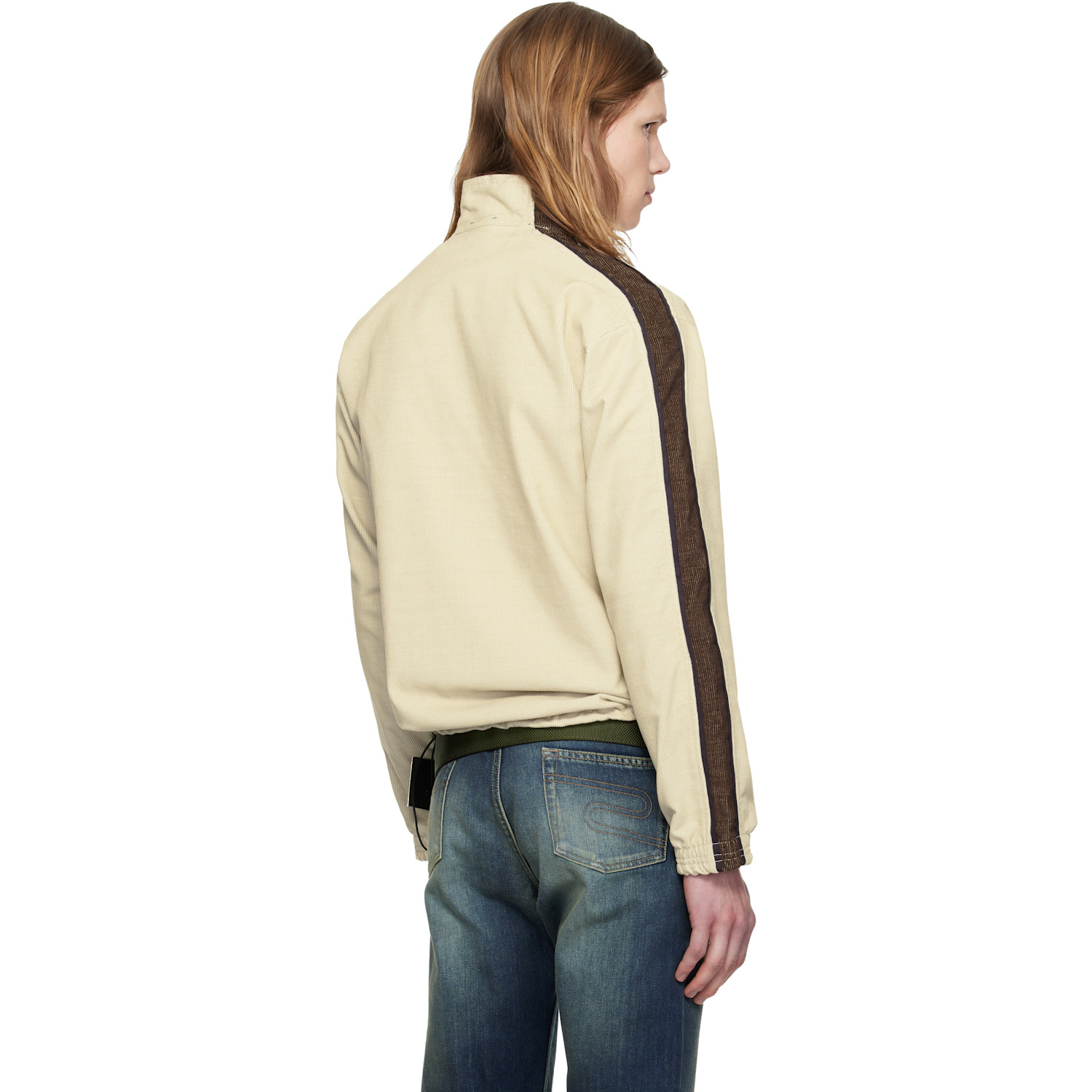  Silas Off-white Washed Corduroy Track Jacket 
