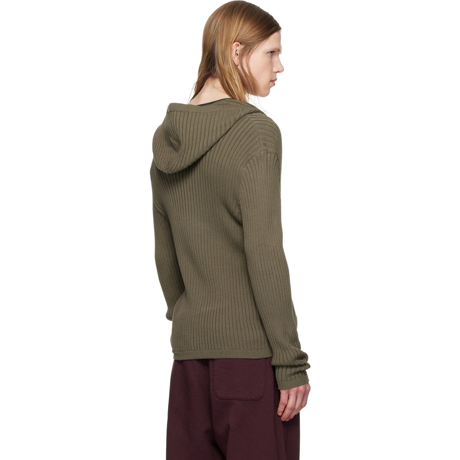  Silas Khaki Knit Hoodie 
