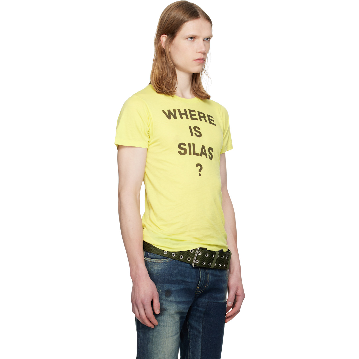  Silas Yellow Slogan T-shirt 