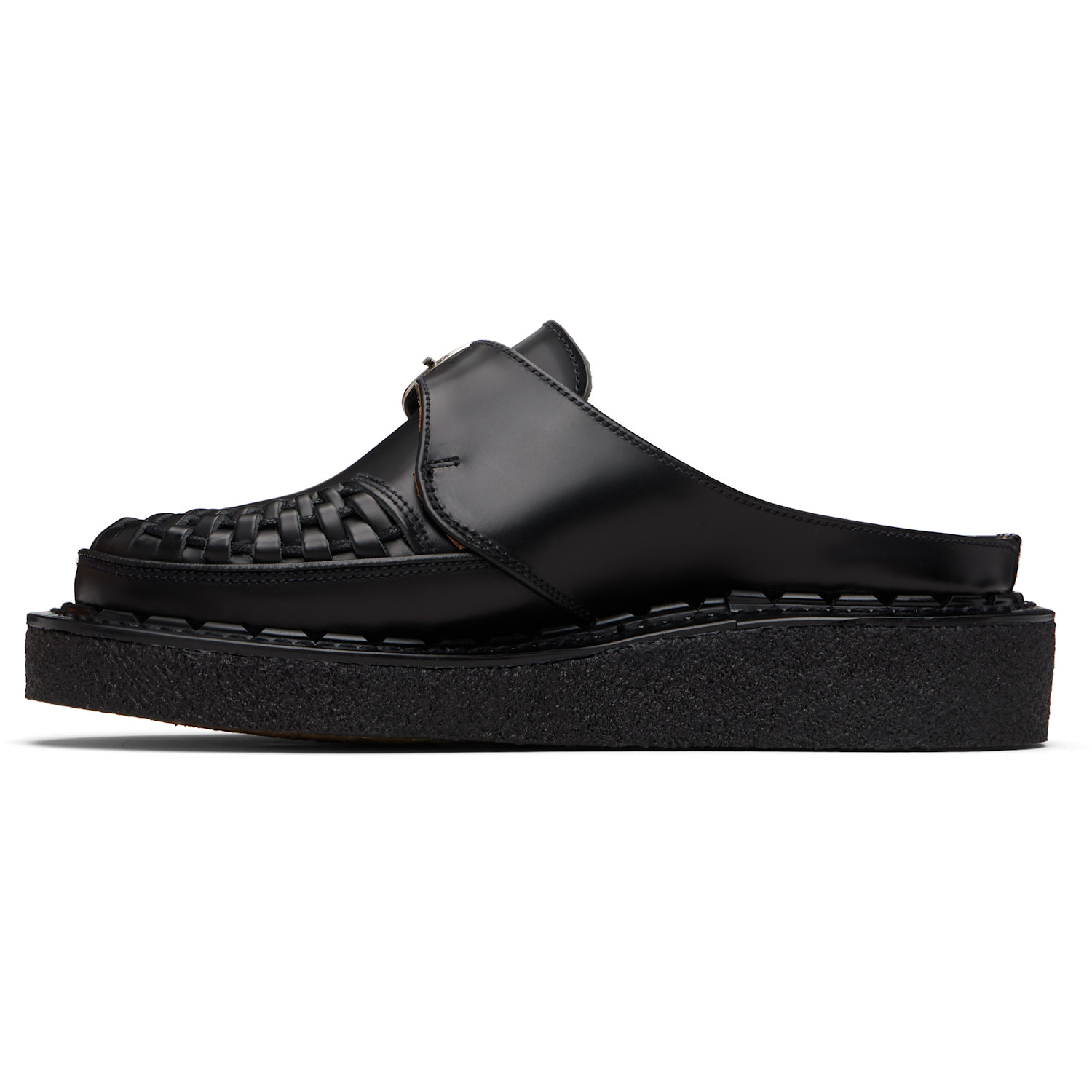  George Cox Black Alaska Mule Loafers 