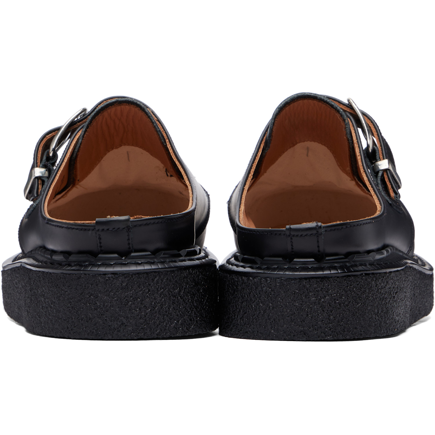  George Cox Black Alaska Mule Loafers 