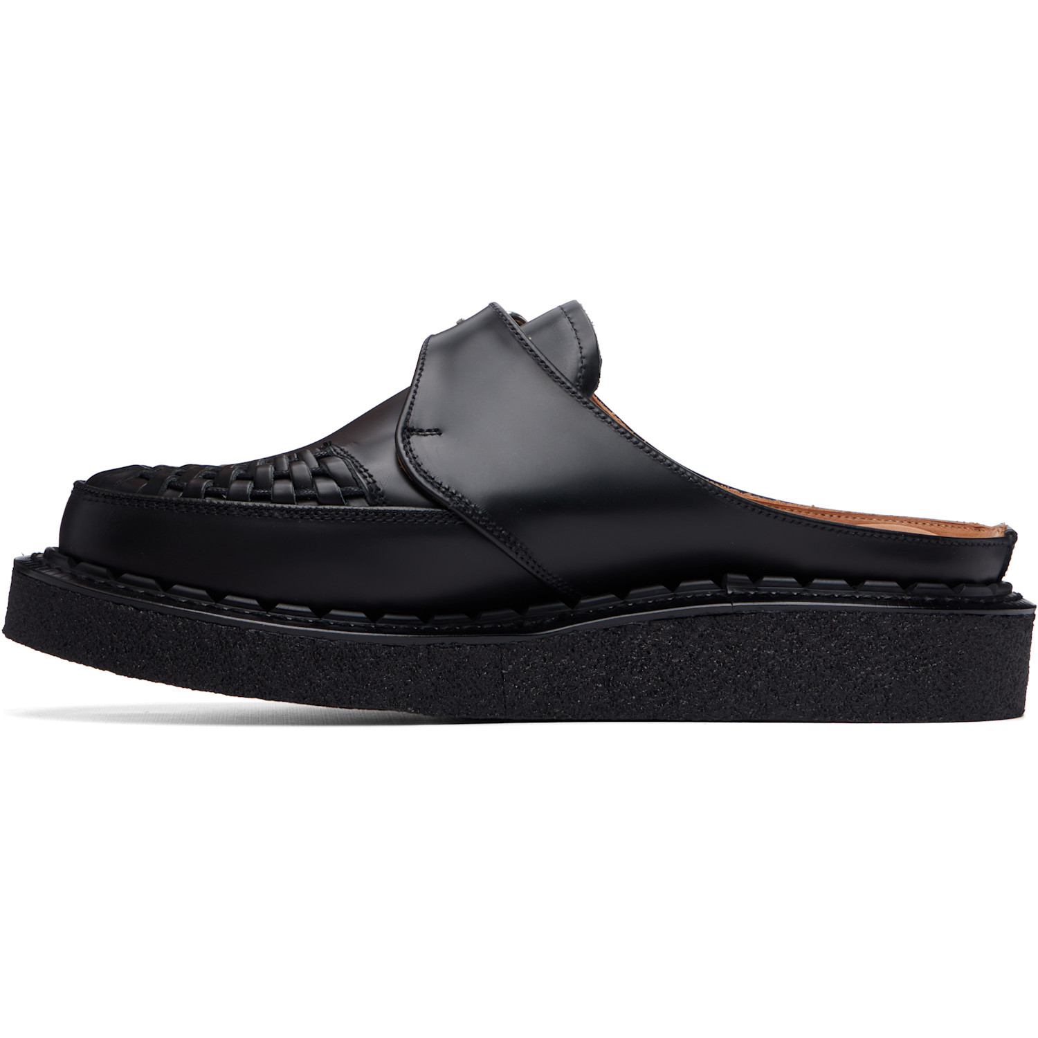  George Cox Black Alaska Mule Loafers 