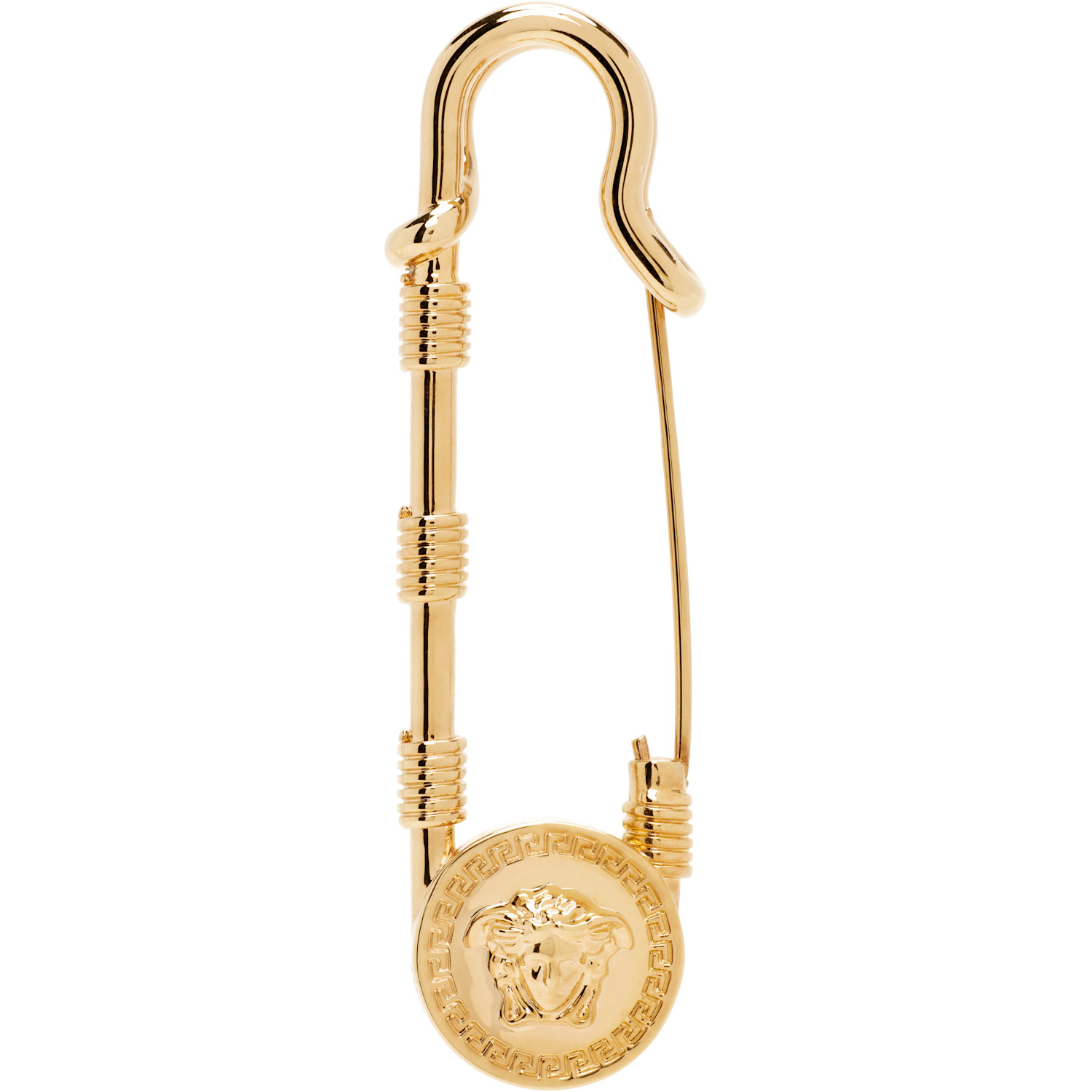  Versace Safety Pin Brooch 