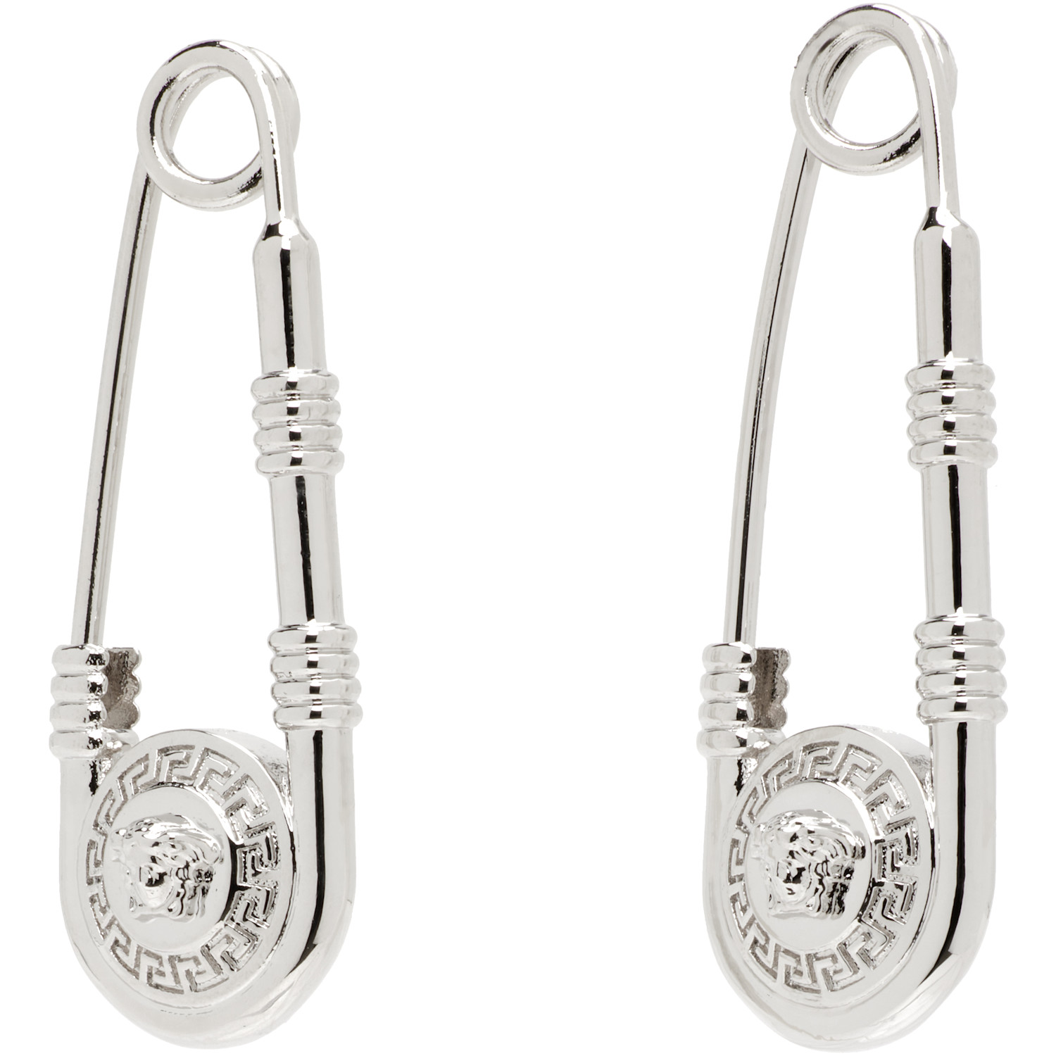  Versace Safety Pin Earrings 