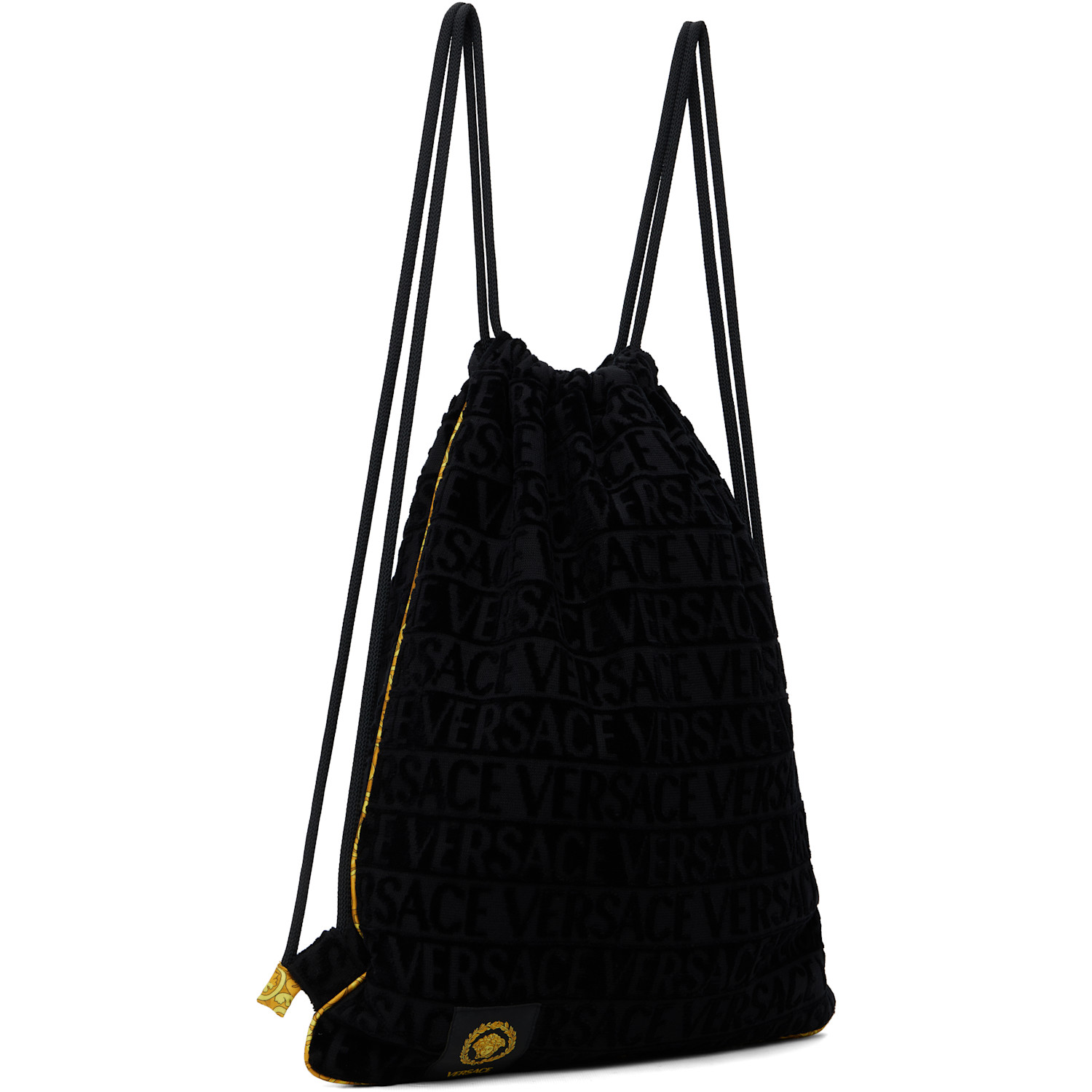  Versace Black 'i Heart Baroque' Gym Carrier 
