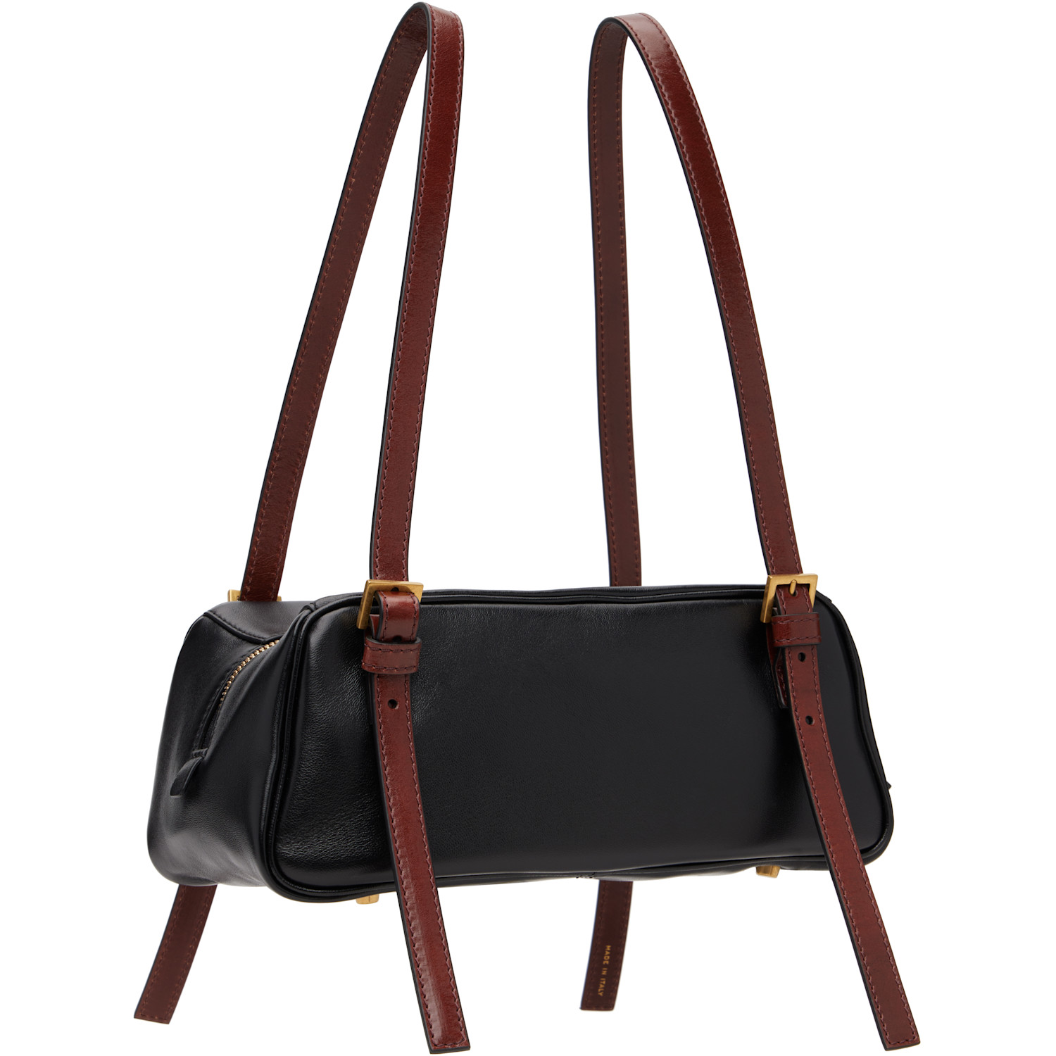  Versace Black Emblème Nappa Bowling Bag 