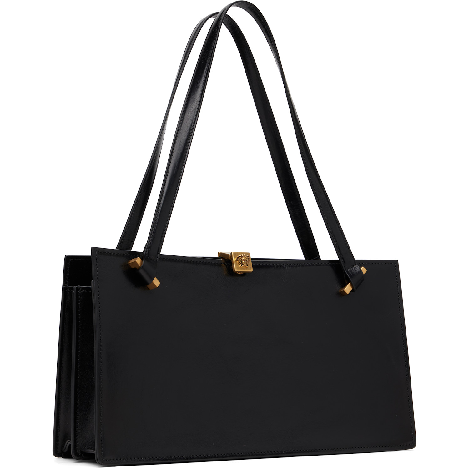 Versace Black Severine Leather Tote 