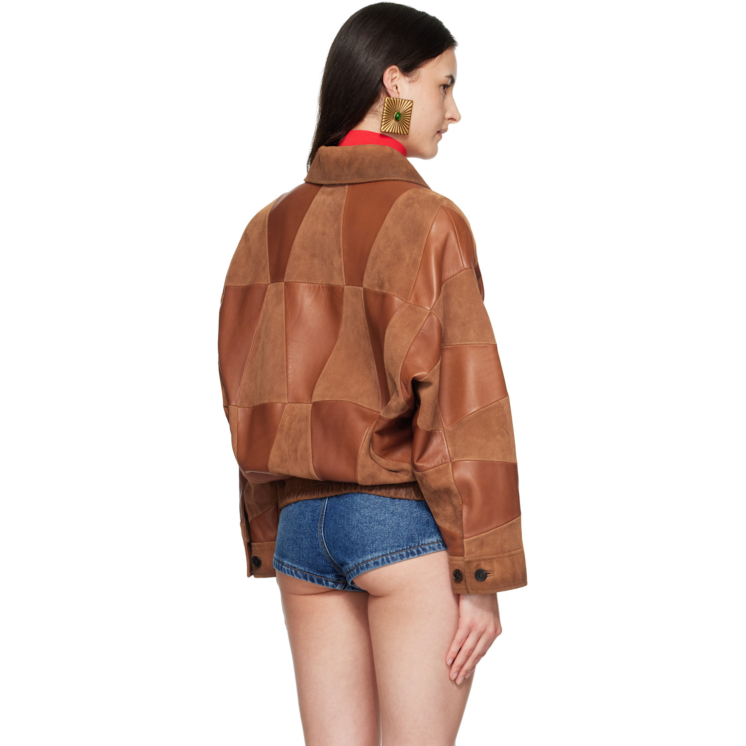  Versace Tan Blouson Leather Jacket 