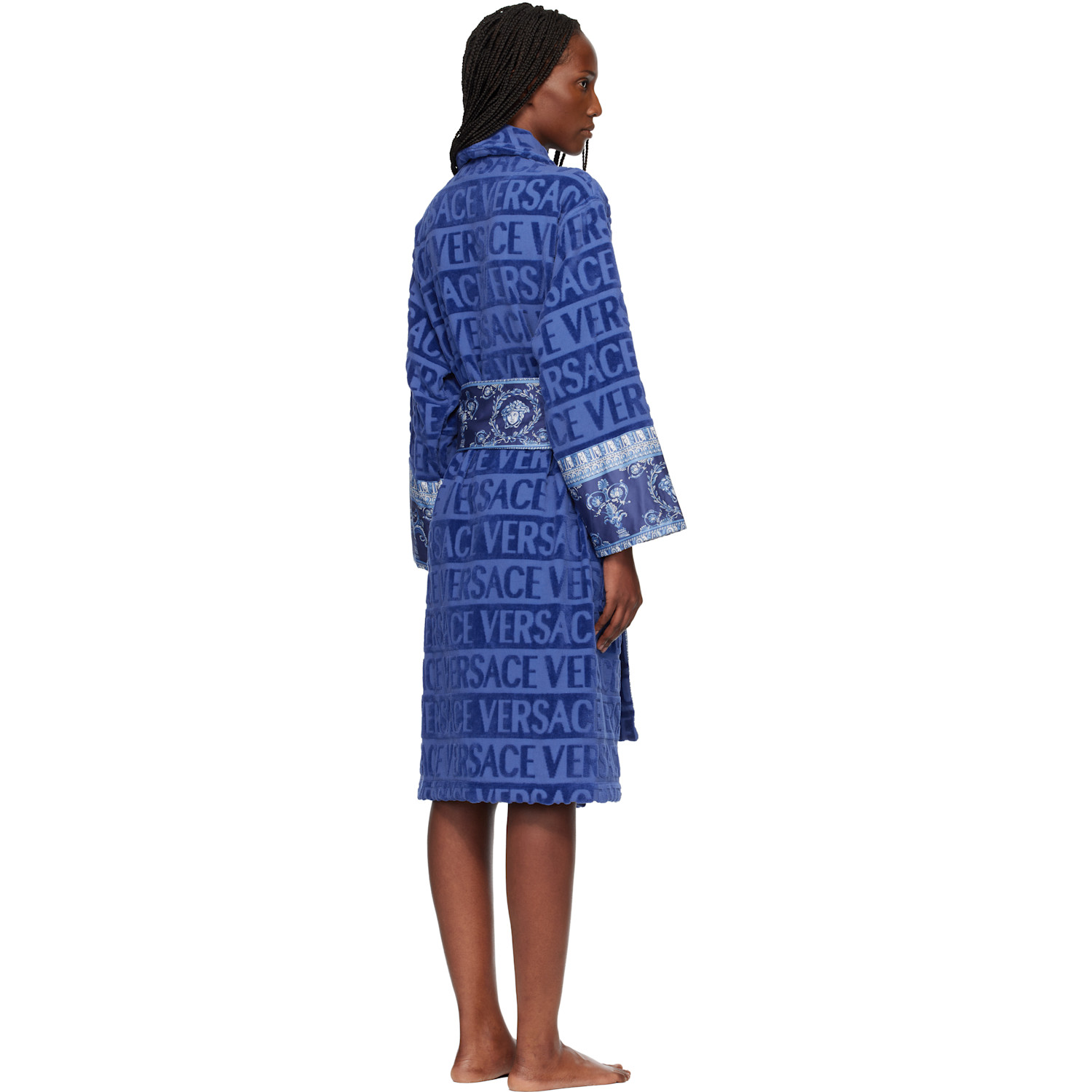  Versace Blue 'i Heart Baroque' Bathrobe 