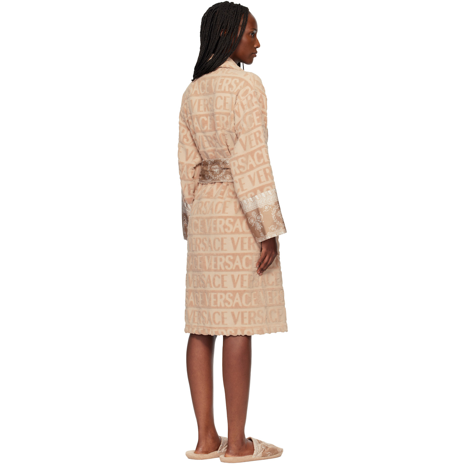  Versace Beige 'i Heart Baroque' Bathrobe 