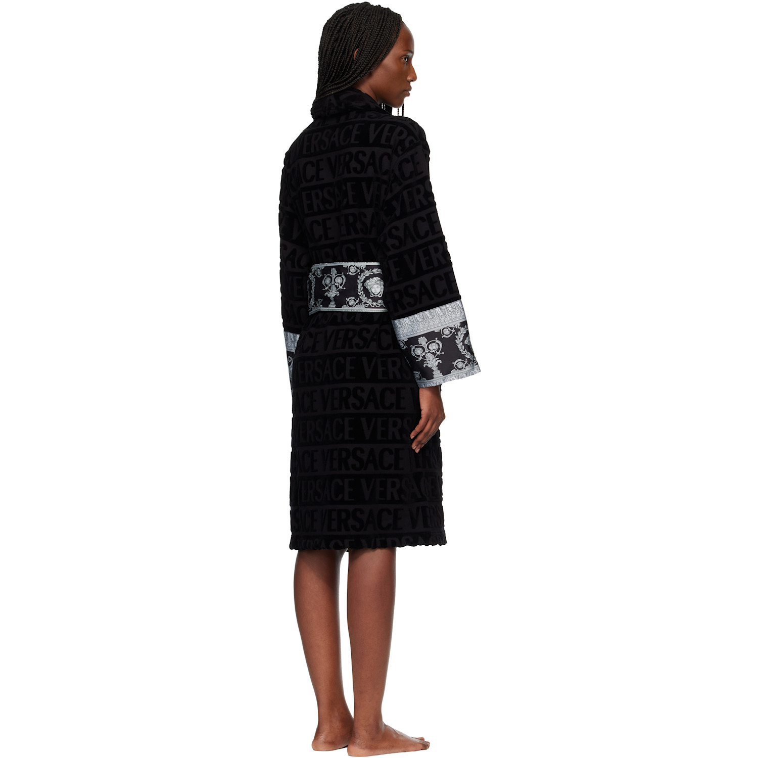  Versace Black 'i Heart Baroque' Bathrobe 