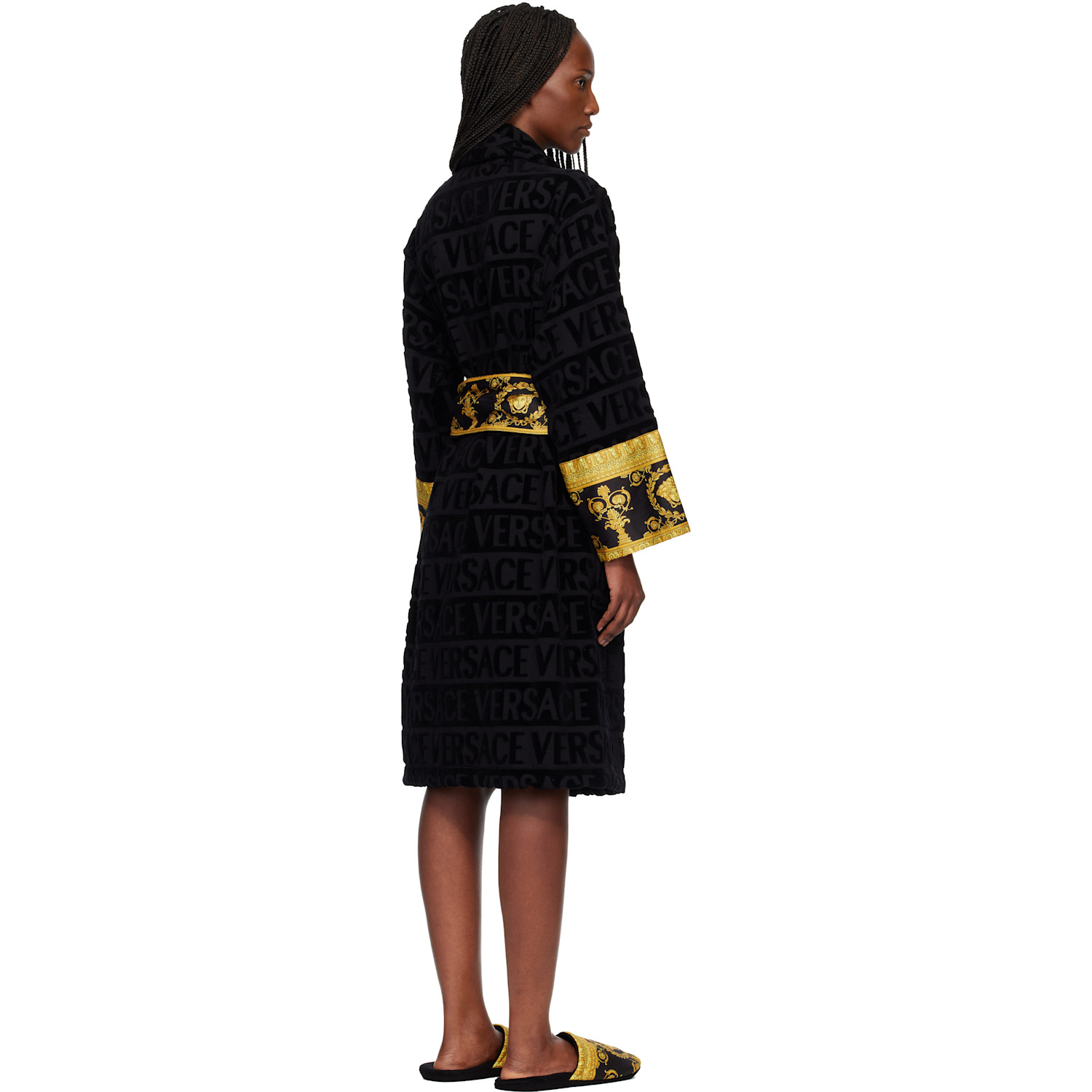  Versace Black 'i Heart Baroque' Bathrobe 