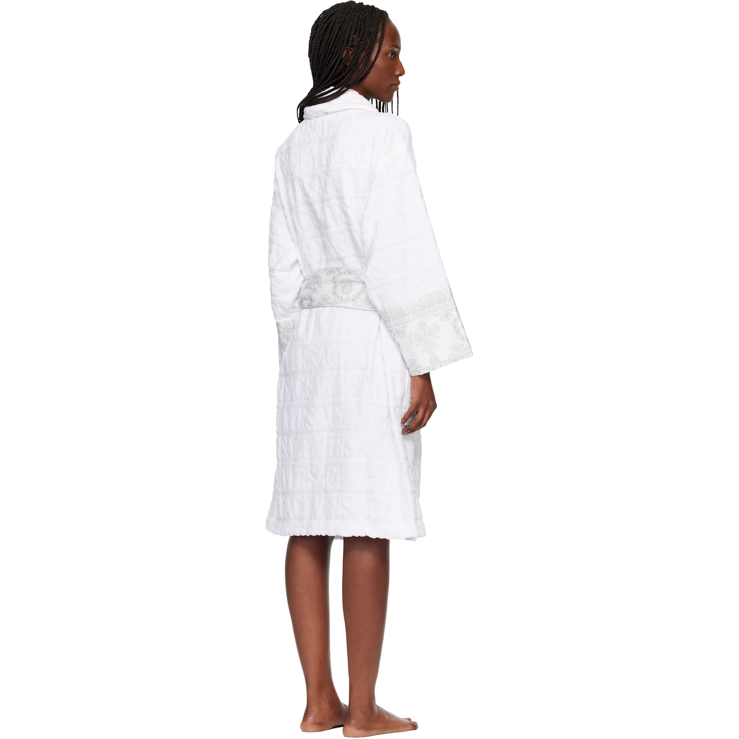  Versace White 'i Heart Baroque' Bathrobe 