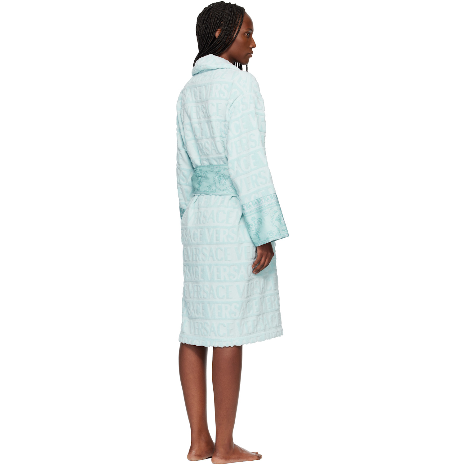  Versace Blue 'i Heart Baroque' Bathrobe 