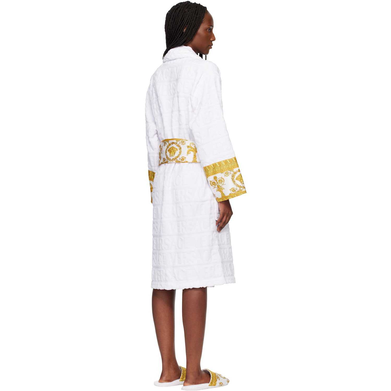  Versace White 'i Heart Baroque' Bathrobe 