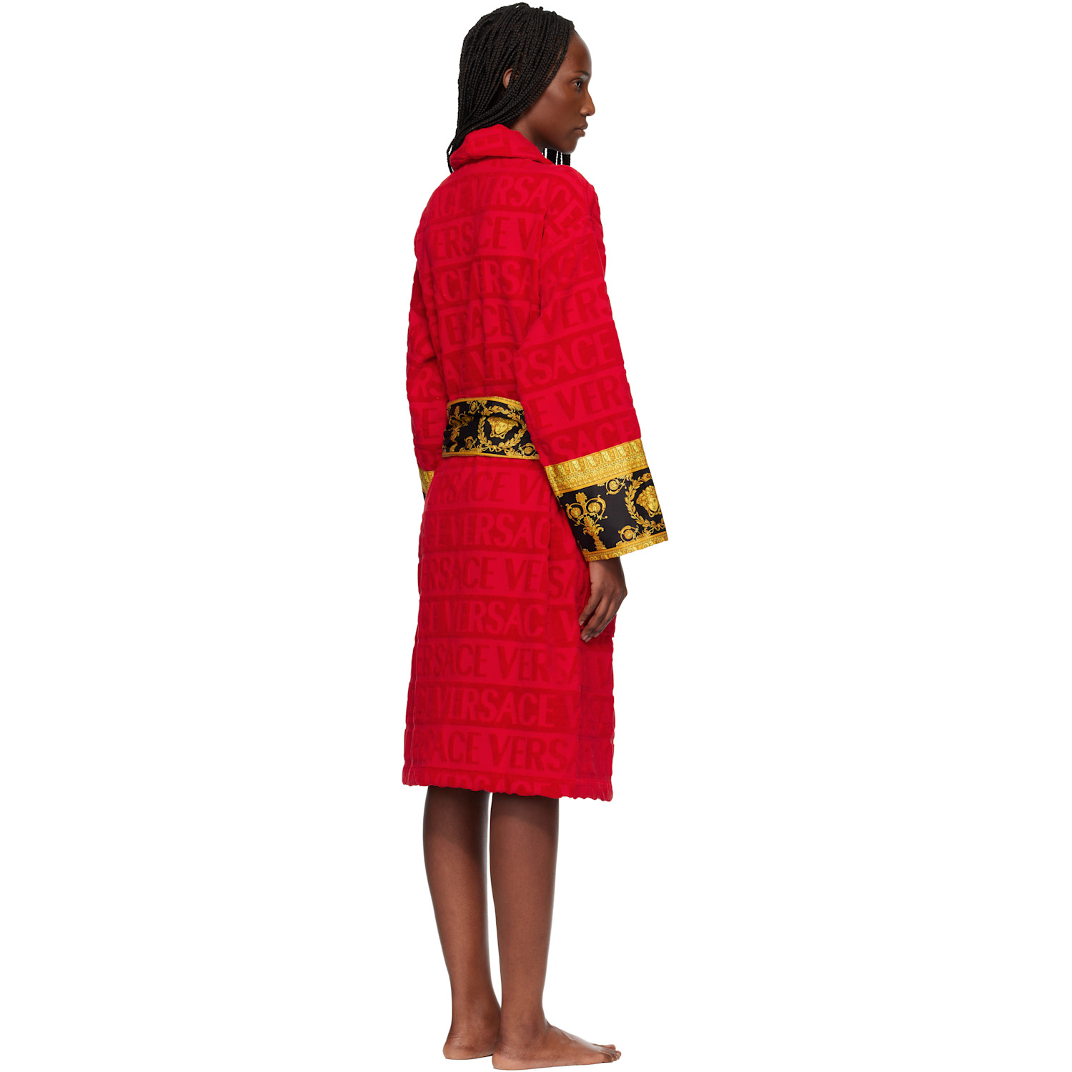  Versace Red 'i Heart Baroque' Bathrobe 
