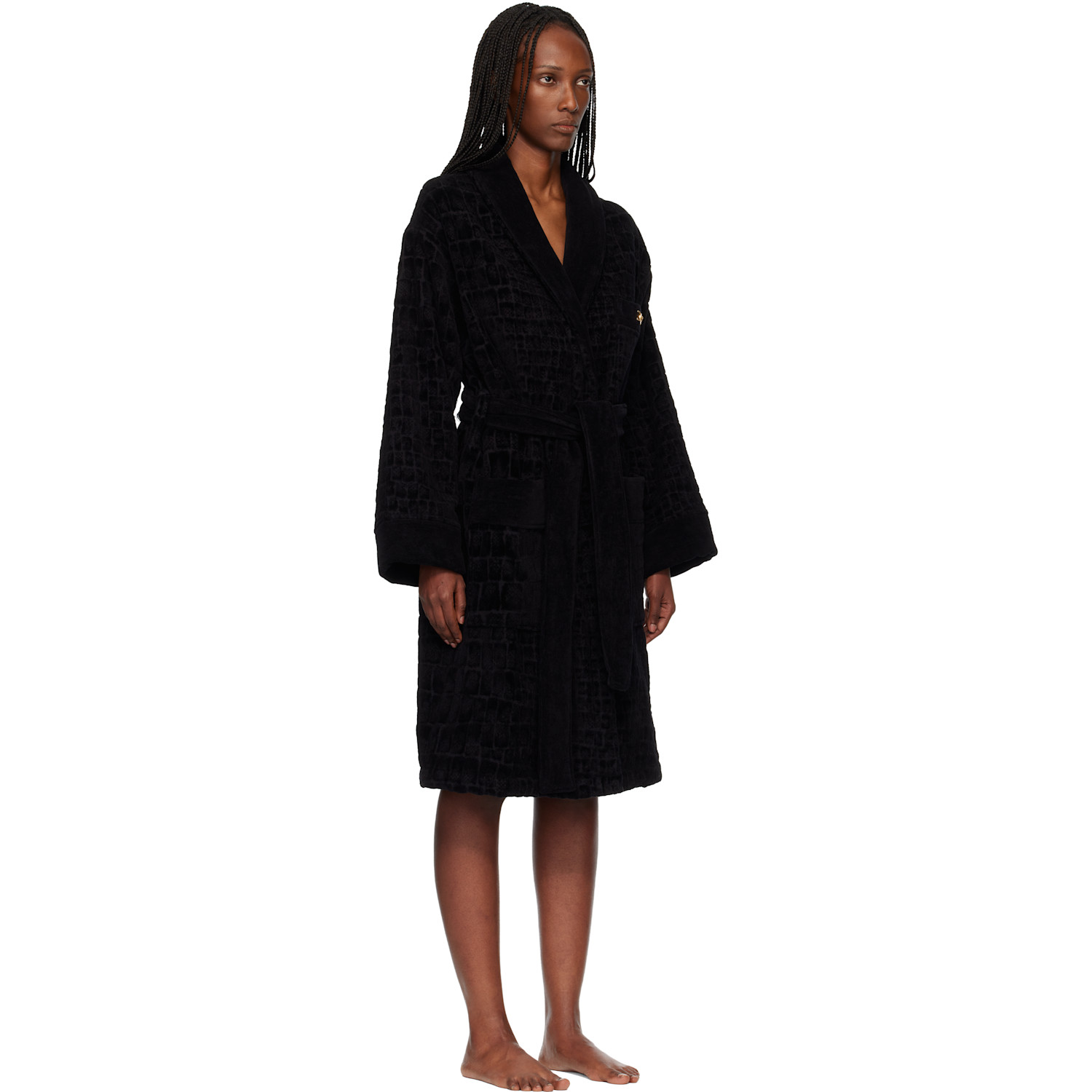  Versace Black Icon Bathrobe 