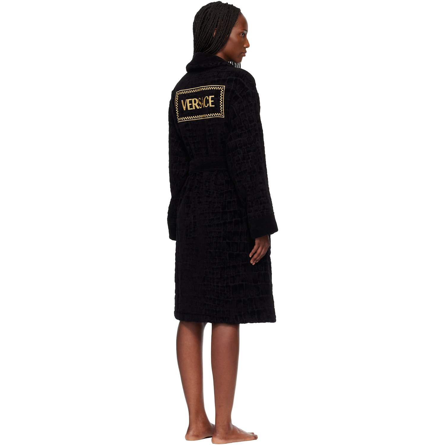  Versace Black Icon Bathrobe 