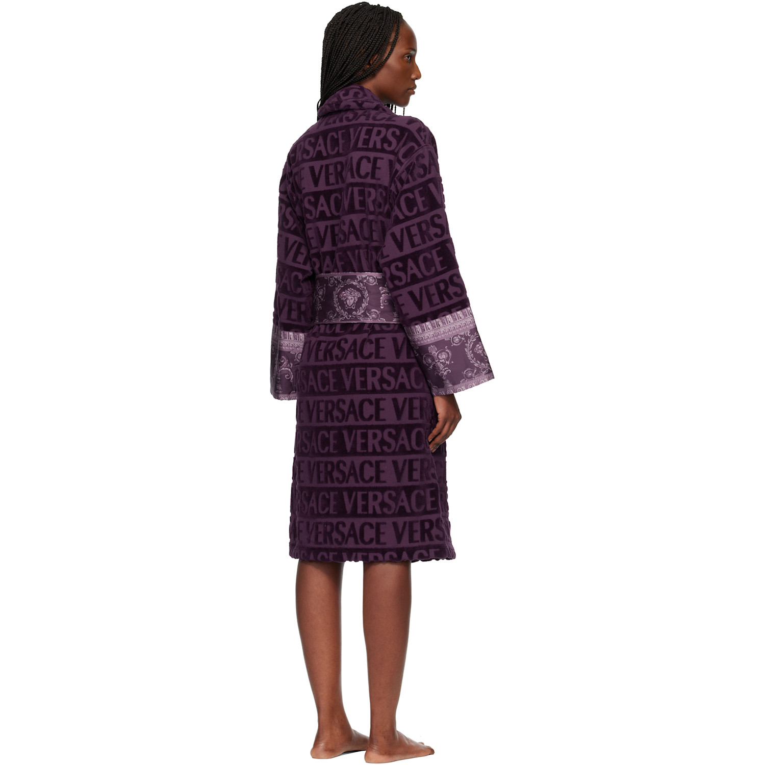  Versace Purple 'i Heart Baroque' Bathrobe 