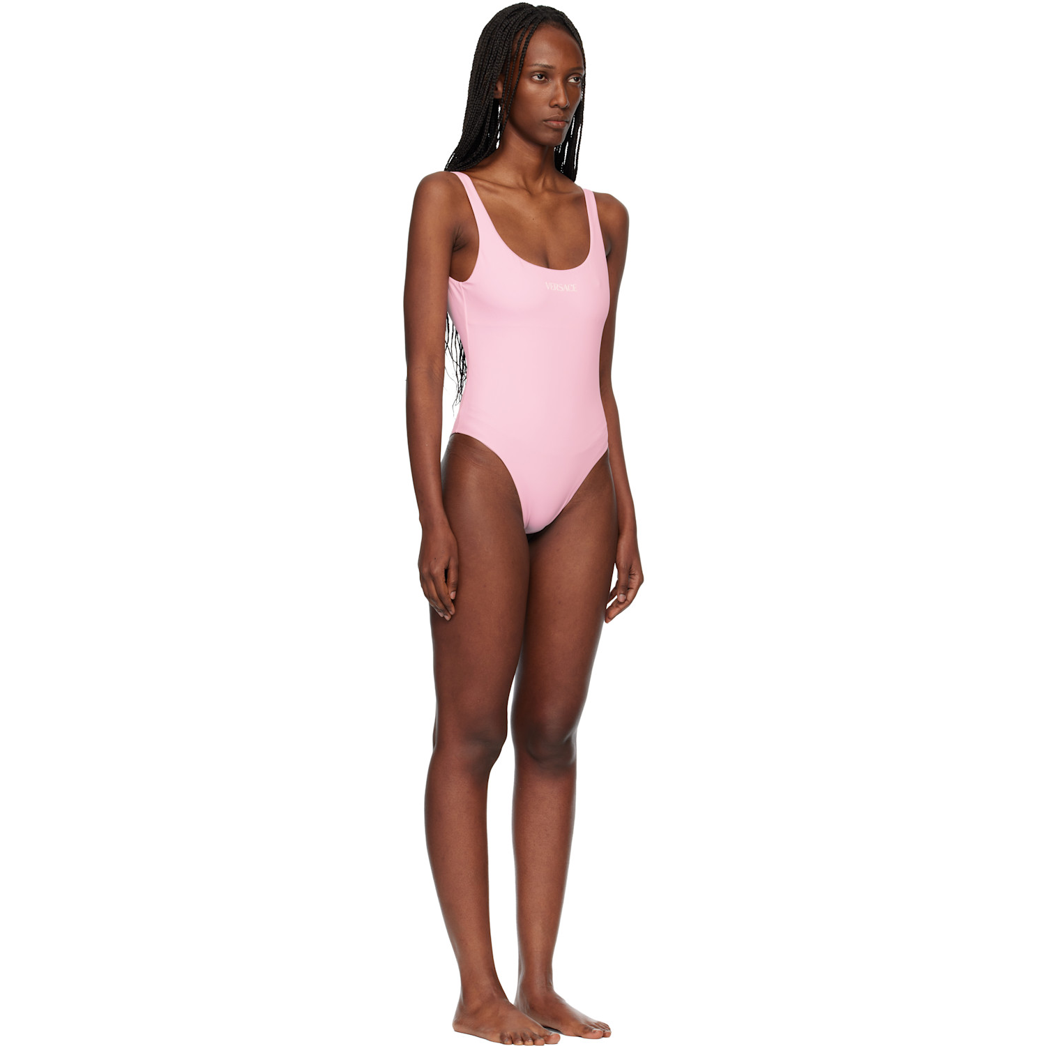  Versace Pink One-piece Swimsuit 