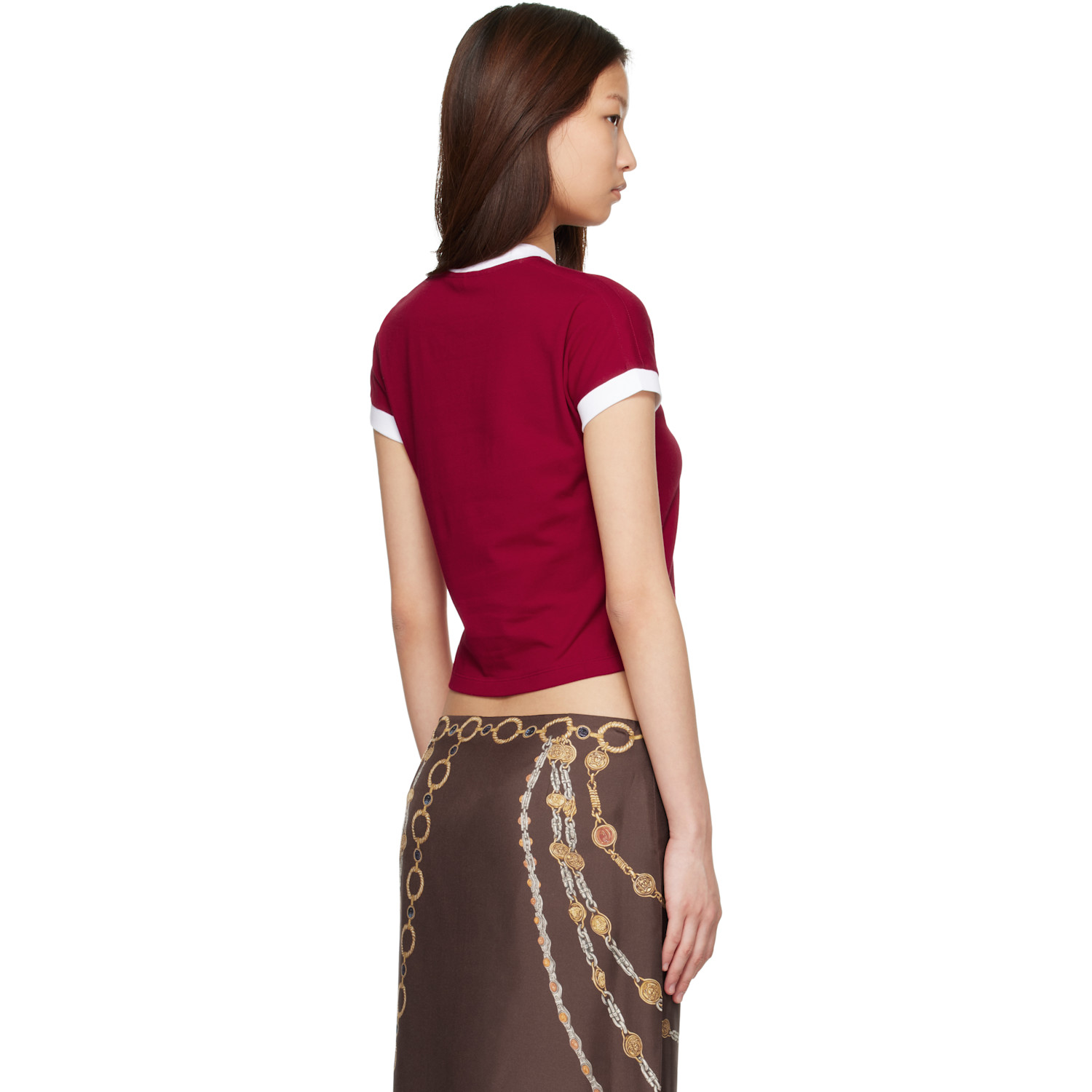  Versace Red Stretch Cotton-jersey T-shirt 