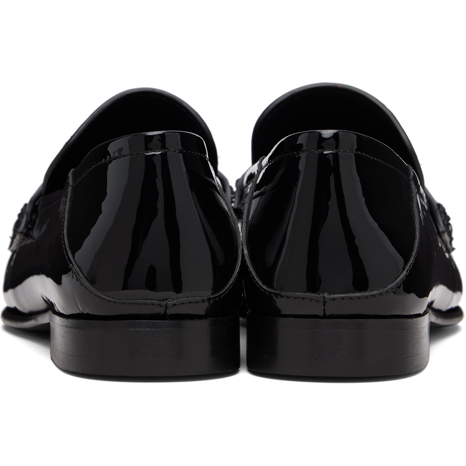  Versace Black Calf Leather Loafers 